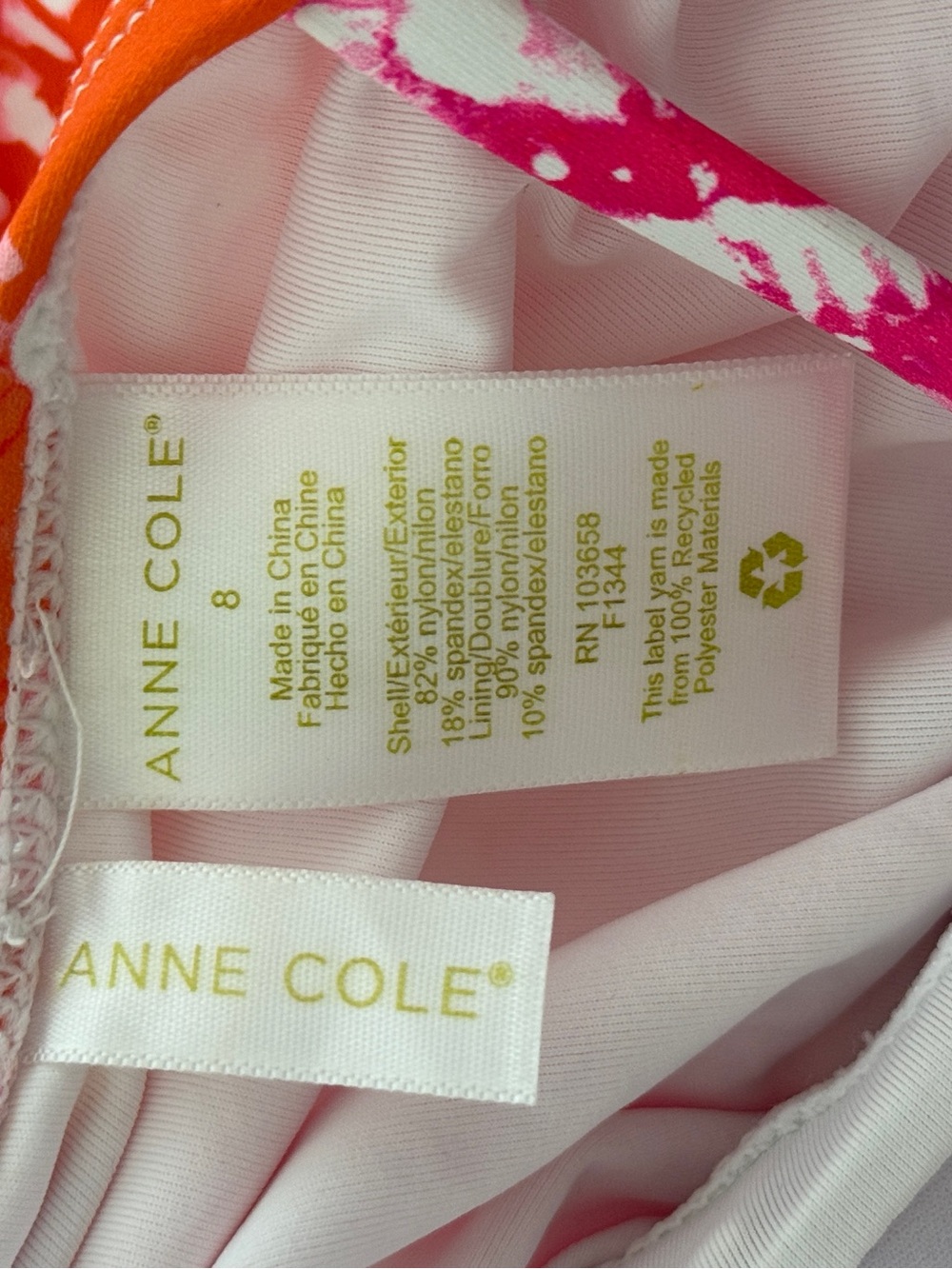 Anne Cole Women's Tie Dye Foulard Twist Bandeau One-Piece Swimsuit - Picture 6 of 7